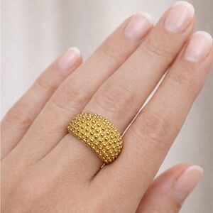 NWT Petit Moments Gold Chunky Fashion Ring, Size 6